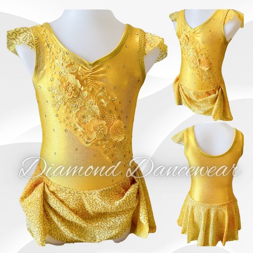 Girls Size 4 - Yellow Lyrical Dance Costume - In Stock