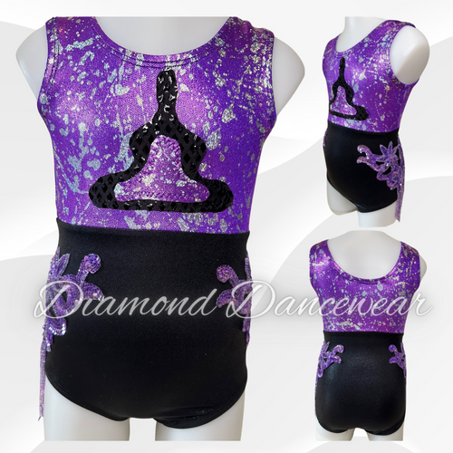 Girls size 6 - Purple and Black Jazz or Tap Dance Costume - In Stock