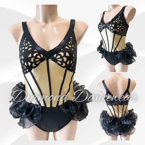 Adults Size 10 - MA - Black Broadway Jazz or Tap Dance Costume - In Stock