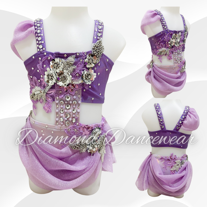 Girls size 6 - XSC - Lilac Ombre Lyrical Costume - In Stock