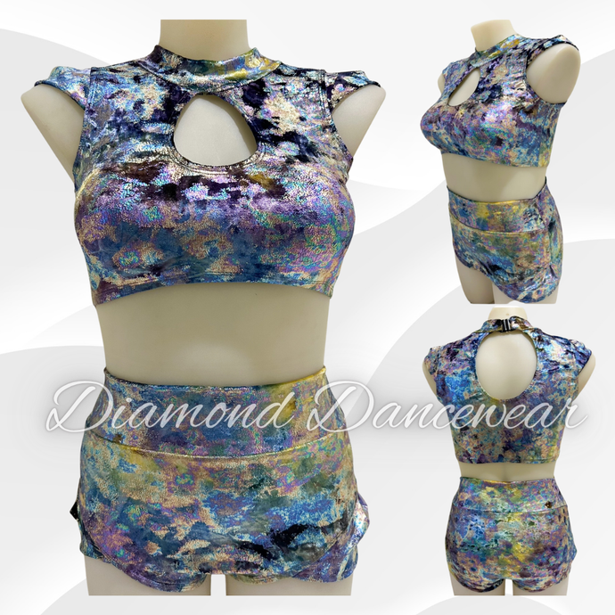 Adults 12 -  Two Piece Velvet Jazz or Contemporary Dance Costume - In Stock