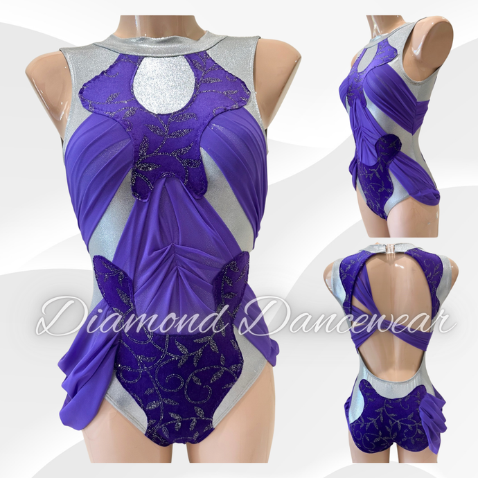 Adults Size 8 - Purple and Silver Contemporary or Lyrical Costume - In Stock