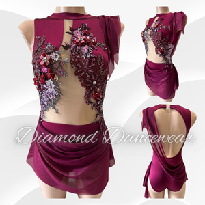 Adults Size 8 -  Burgundy Lyrical Costume - In Stock