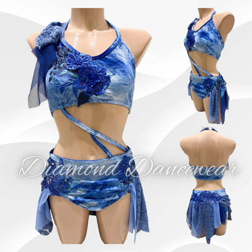 Adults Size 10 - Blue Velvet Lyrical Costume - In Stock