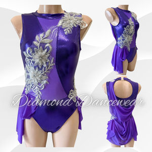 Adults Size 10 - Purple and Silver Lyrical Costume - In Stock