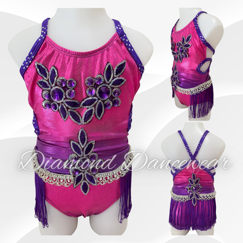 Girls Size 6 - Pink and Purple Jazz or Tap Dance Costume - In Stock