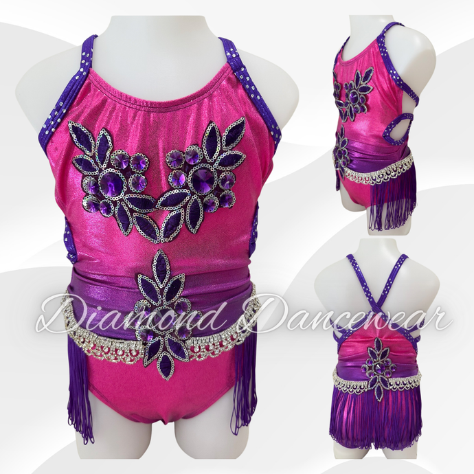 Girls Size 6 - Pink and Purple Jazz or Tap Dance Costume - In Stock