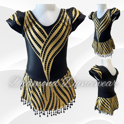Girls Size 6 - XSC - Yellow and Black Dance Costume - In Stock