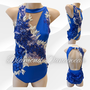 Girls Size 12 - Blue Lyrical Dance Costume  - In Stock