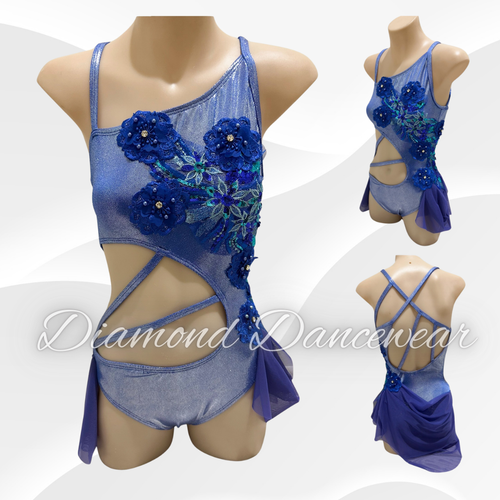 Girls Size 12 - LC - Blue Lyrical Dance Costume  - In Stock