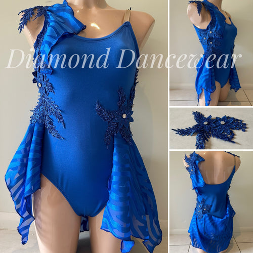Adults Size 10 - Beautiful Blue Lyrical Dance Costume - In Stock