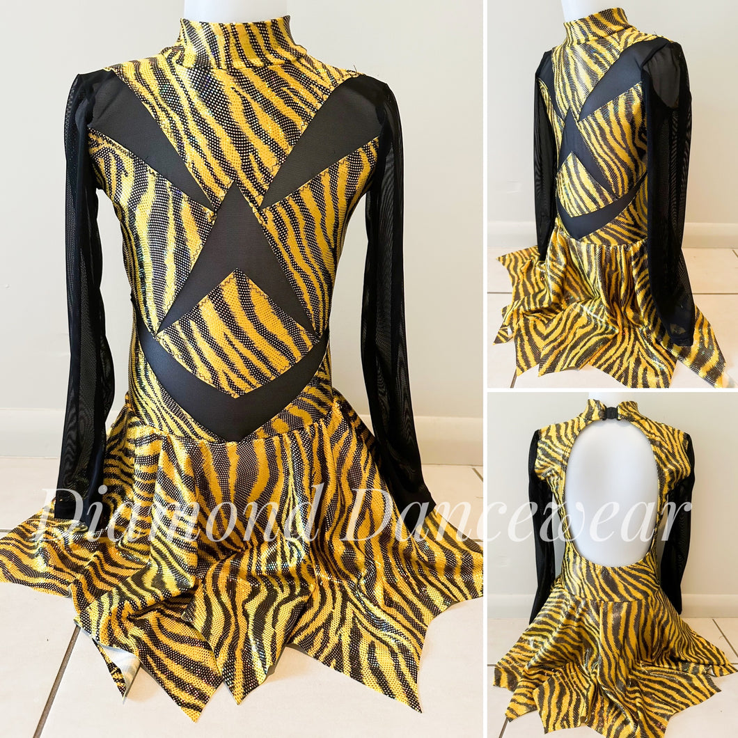 Girls Size 8 - Yellow and Black Dance Costume - In Stock