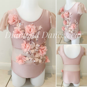 Girls size 4- Dusty Pink Dance Costume - In Stock