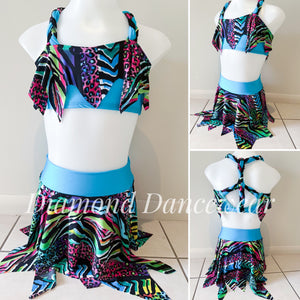 Girls Size 8 - Printed Two Piece - In Stock