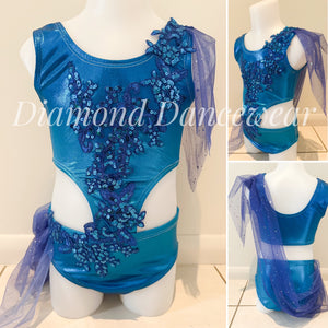 Girls size 6 (long) - Ombre Blue Lyrical - In Stock