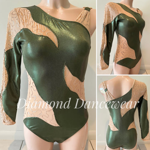 Adults Size 10 - Green Contemporary Dance Costume - In Stock