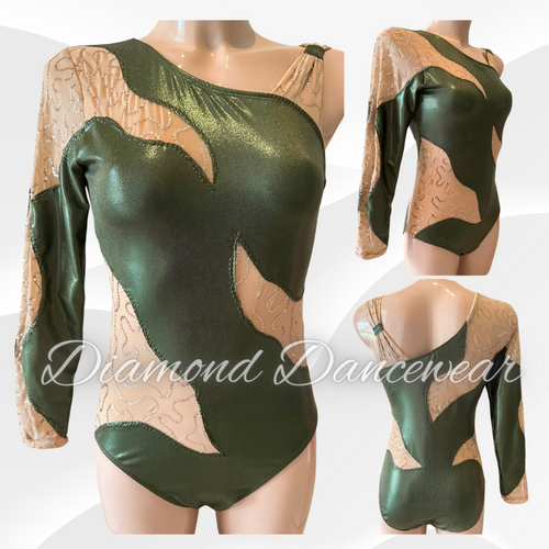 Adults Size 10 - Green Contemporary Dance Costume - In Stock