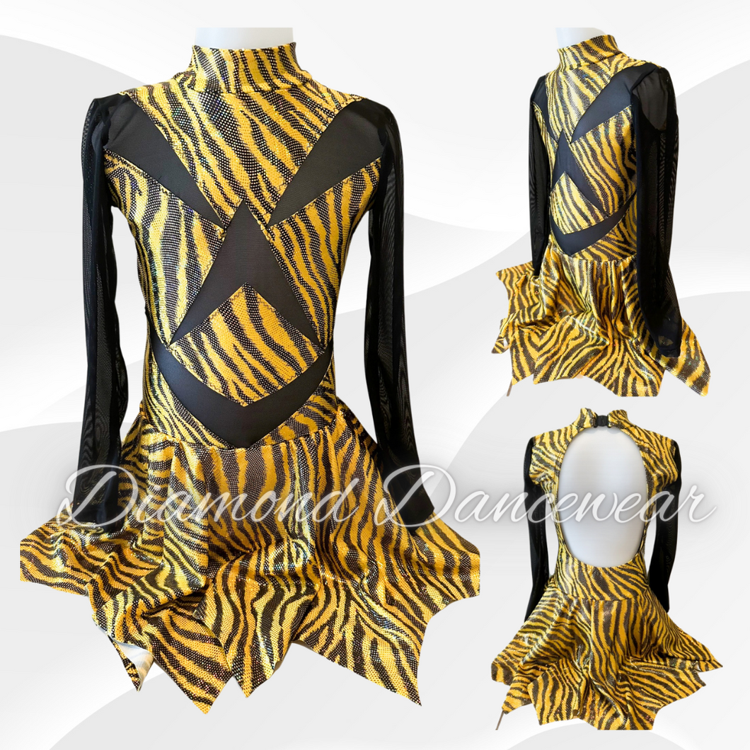 Girls Size 8 - Yellow and Black Dance Costume - In Stock