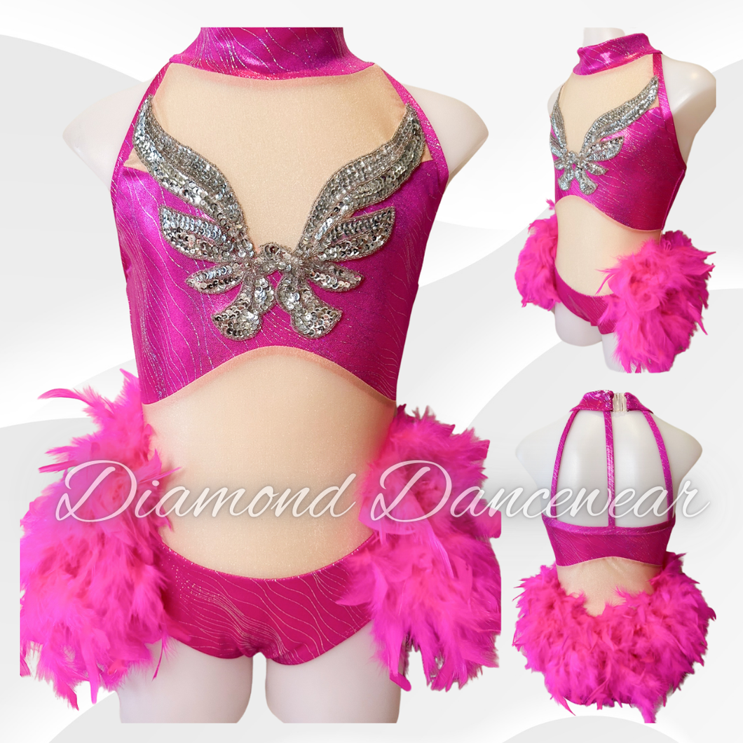 Girls Size 10 -  Hot Pink Broadway Jazz Costume - In Stock