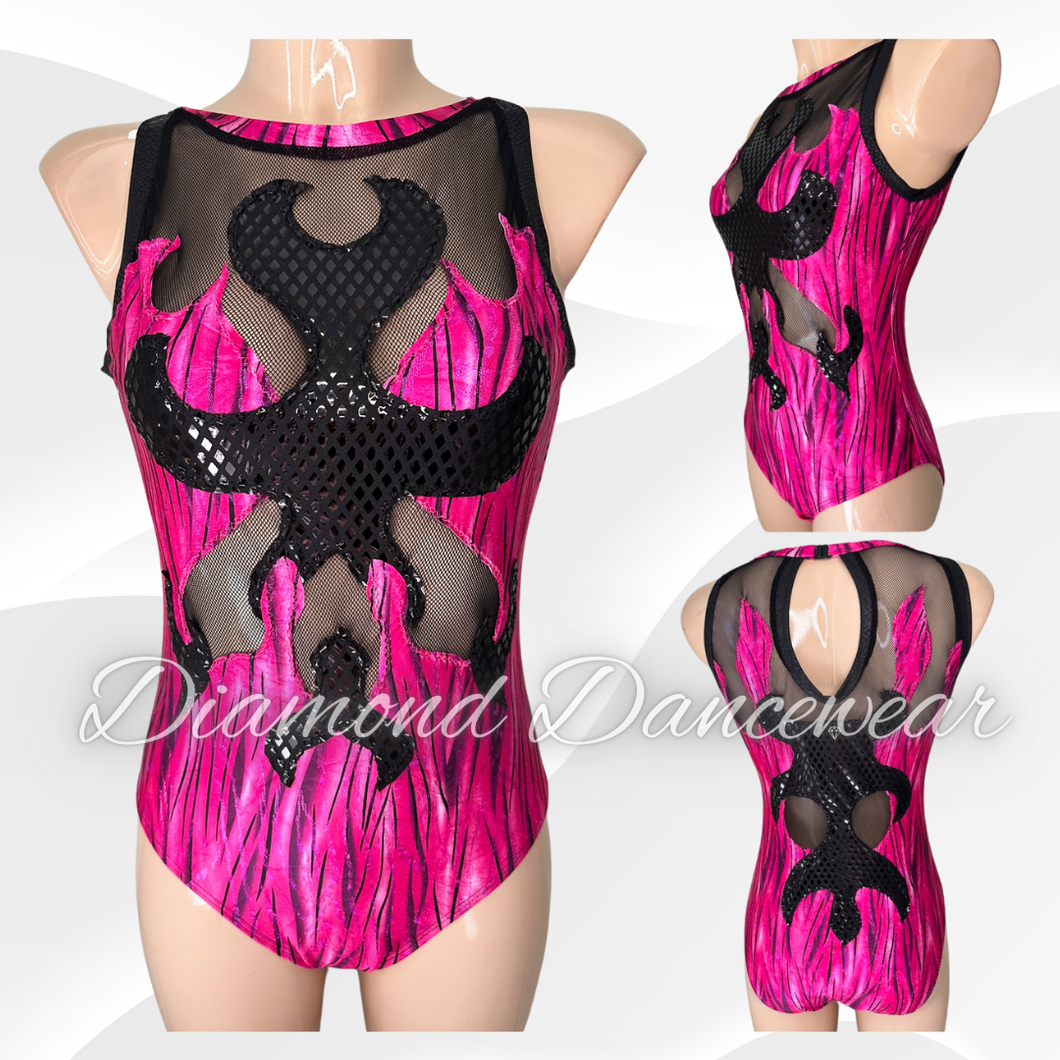 Adults Size 10 - Pink and Black Jazz or Contemporary Dance Costume - In Stock