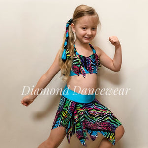 Girls Size 8 - Printed Two Piece - In Stock
