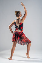 Load image into Gallery viewer, Adult Size 8 - Striking Red and Black Lyrical Costume - In Stock