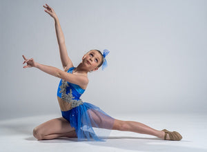 Adorable Blue and Silver Lyrical Dance Costume