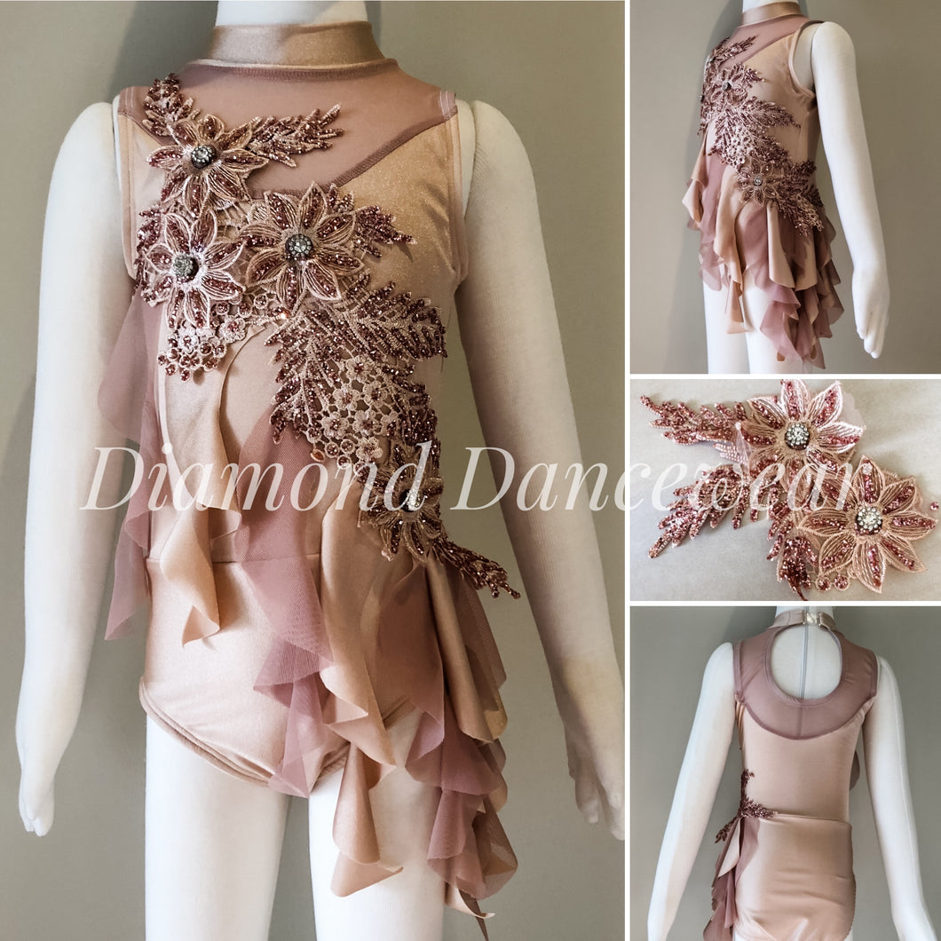 Girls size 6 - Dusty Pink Lyrical Costume - In Stock