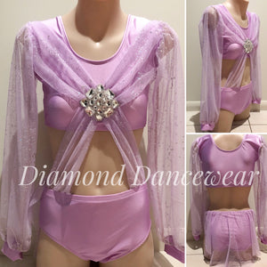 Girls Size 12 - Beautiful Lilac Lyrical Dance Costume  - In Stock