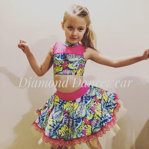 Girls size 6 -  Crop Top and Tutu Skirt - In Stock