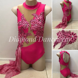 Girls Size 12 - Beautiful Pink Lyrical Dance Costume - In Stock