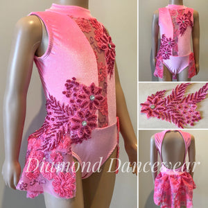 Girls size 6 -  Pink Floral Lyrical Costume - In Stock