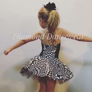 Girls size 6 - Black and White Dance Costume - In Stock