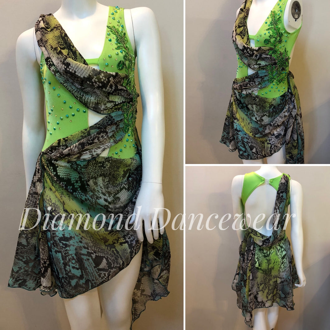 Girls Size 12 - Green Lyrical or Contemporary Dance Costume - In Stock