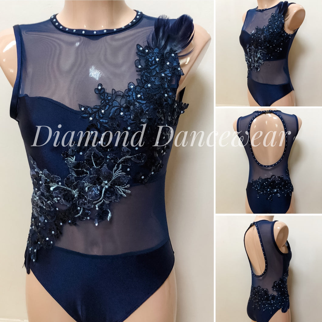Adults Size 10 -  Navy Blue Lyrical or Contemporary Costume - In Stock