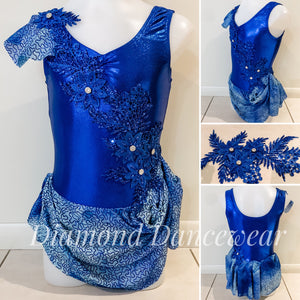 Girls Size 10 - Royal Blue Lyrical Dance Costume - In Stock