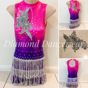 Girls Size 10 -  Pink and Purple Ombre Jazz Costume - In Stock