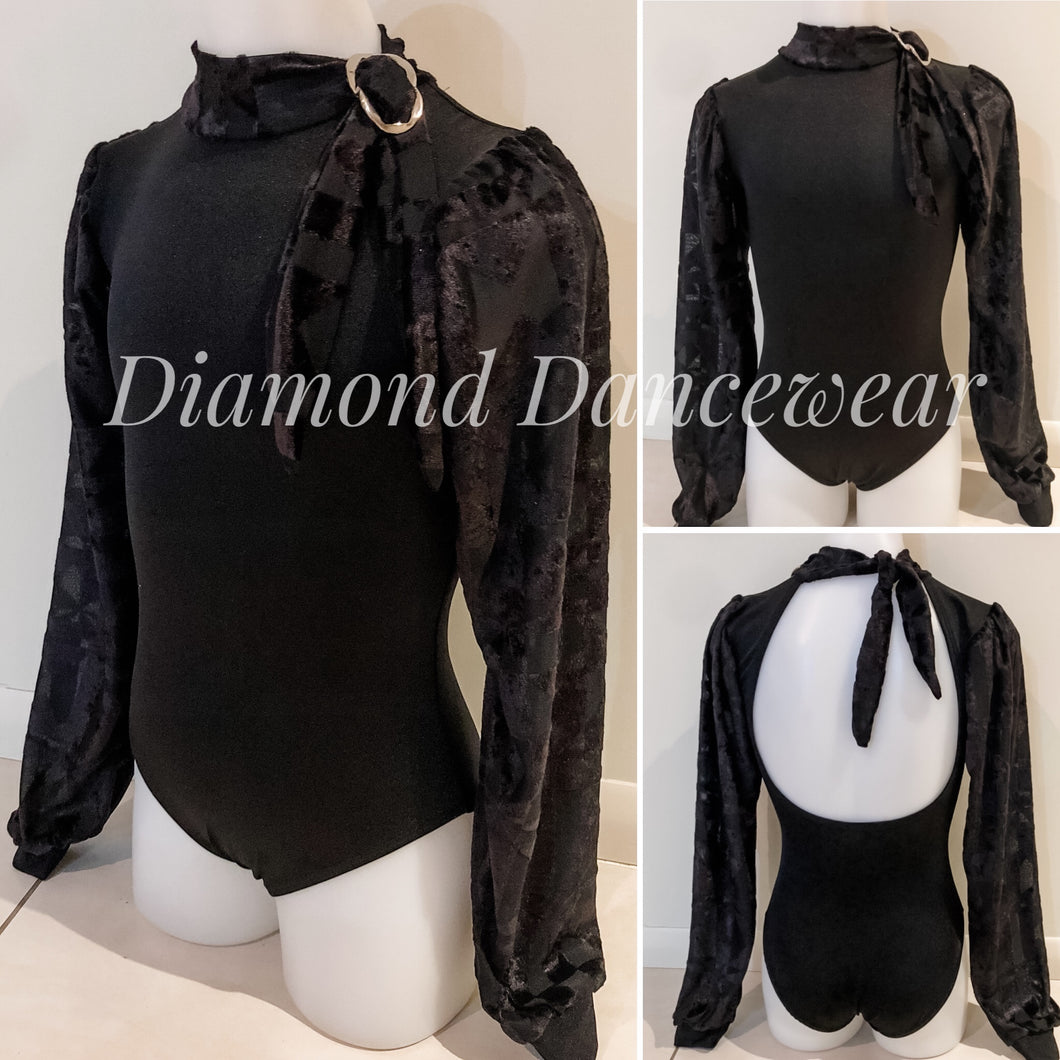 Girls Size 10 - Black Contemporary Dance Costume - In Stock