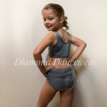 Load image into Gallery viewer, Girls Size 6 - Grey Lyrical Dance Costume - In Stock