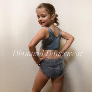 Girls Size 6 - Grey Lyrical Dance Costume - In Stock