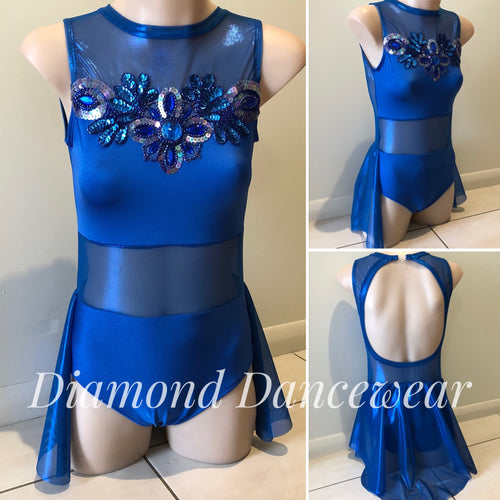 Girls Size 10 (long) - Blue Lyrical Costume - In Stock